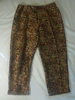 Women's Silk Box  Brocade Floral Pants